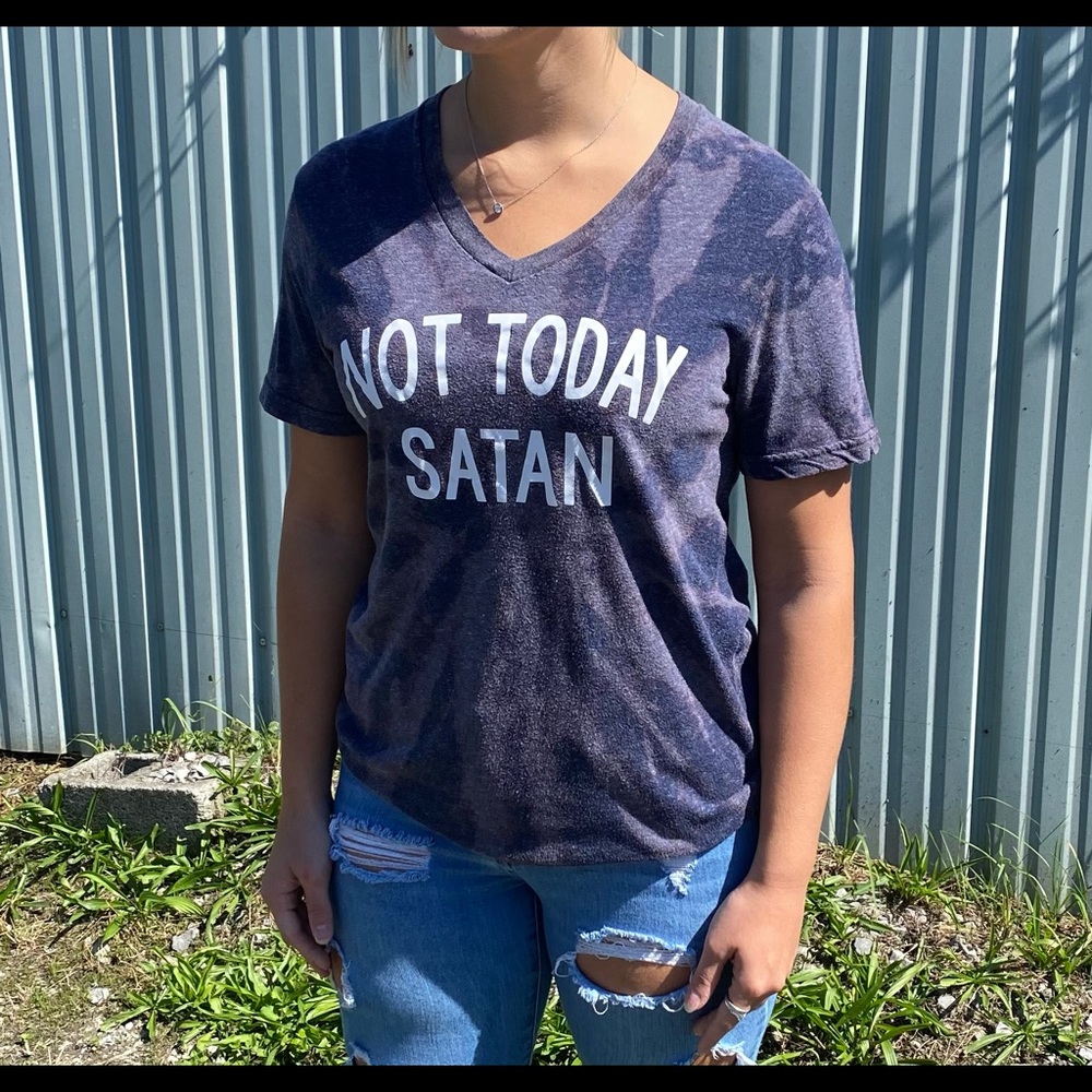 Not today satan tee - Picture 2 of 4
